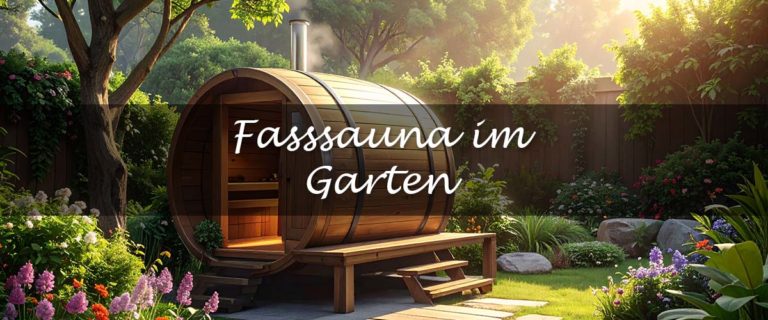 fasssauna im Garten